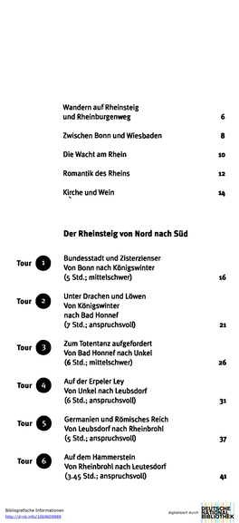 8 Der Rheinsteig Von Nord Nach