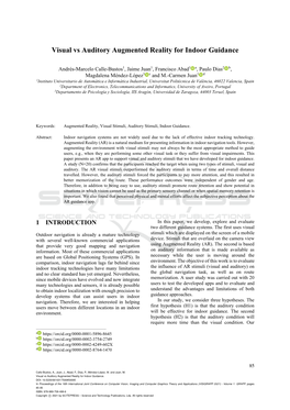 Visual Vs Auditory Augmented Reality for Indoor Guidance