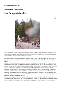 Les Forages Interdits