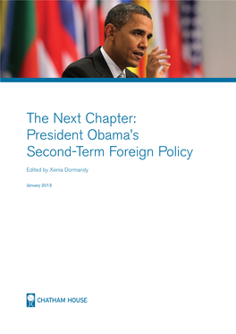 The Next Chapter: President Obama's Second-Term Foreign Policy