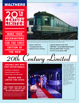 20Th Century Limited Was Still a Classy Train