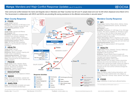 Kenya: Mandera and Wajir Conflict Response Updates (As of 15 July 2013)