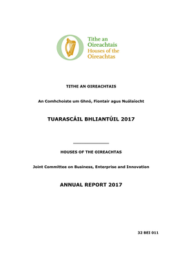 Annual Report 2017, Joint Committee on Business, Enterprise And