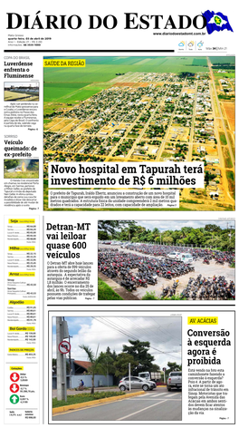 Novo Hospital Em Tapurah Terá Investimento De R$ 6 Milhões