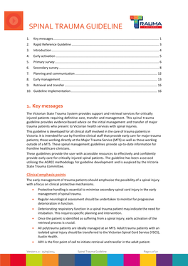 Spinal Trauma Guideline