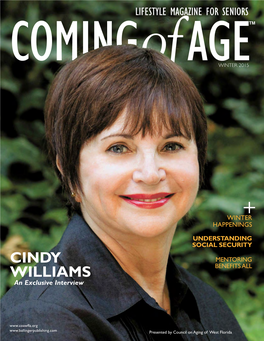 Cindy Williams, History on Page 27.� Our Community Is