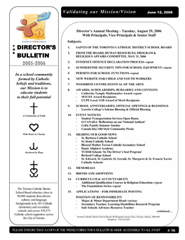 Director's Bulletin