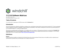 Windchill 11.2 Software Matrices