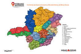Territórios De Desenvolvimento E Microterritórios De Minas Gerais