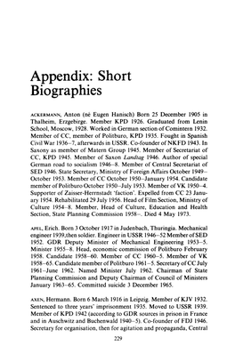 Appendix: Short Biographies