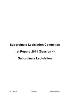 Subordinate Legislation Committee