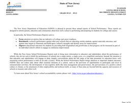 State of New Jersey 2014-15 03-2620-050 OVERVIEW LEONIA HIGH SCHOOL BERGEN 100 CHRISITE HEIGHTS STREET GRADE SPAN 09-12 LEONIA BORO LEONIA, NJ 07605-1525 1.00