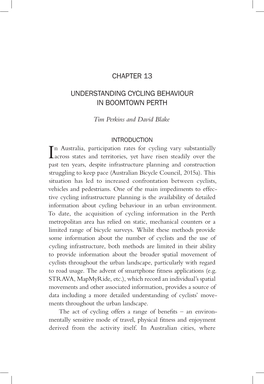 Chapter 13 Understanding Cycling Behaviour in Boomtown Perth