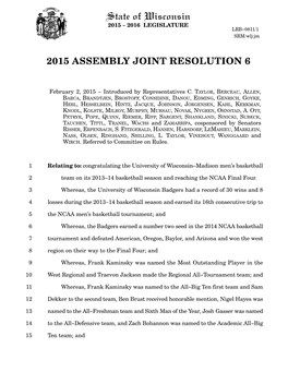 2015 Assembly Joint Resolution 6