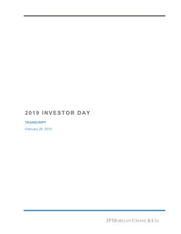 2019 Investor Day Transcript