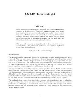 CS 642 Homework #4