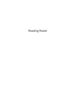 Reading Rules! Motivating Teens to Read