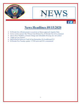 News Headlines 09/15/2020