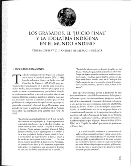 Juicio Final" Y La Idolatría Indígena En El Mundo Andino