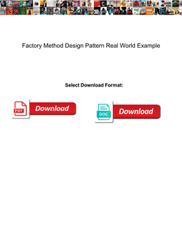 Factory Method Design Pattern Real World Example