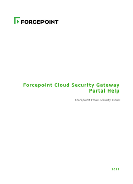 Forcepoint Email Security Cloud Help