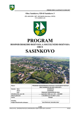 Program Sasinkovo