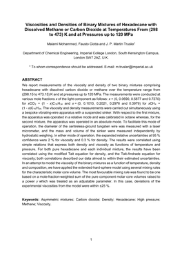 Viscosities and Densities of Binary Mixtures of Hexadecane With