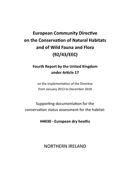 Northern Ireland Information for H4030