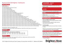 Routes 12/12A/12X Brighton - Eastbourne Networksaver Discovery Adult Single Fares Metrobus Metrovoyager Brighton Station Accepted Throughout