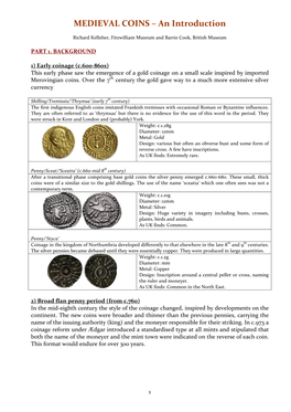 MEDIEVAL COINS – an Introduction