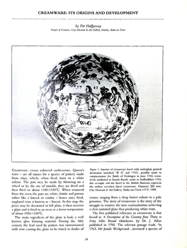 CREAMWARE: ITS ORIGINS and DEVELOPMENT by Pat Halfpenny