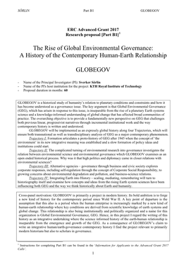 The Rise of Global Environmental Governance: a History of the Contemporary Human-Earth Relationship