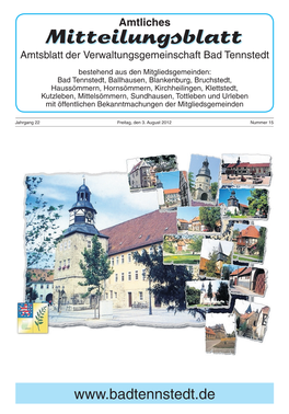 Mitteilungsblatt Mitteilungsblatt