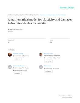 A Discrete Calculus Formulation