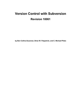 Version Control with Subversion Revision 10061