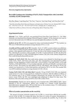 Reversible Luminescence Switching of Nayf4:Yb,Er Nanoparticles with Controlled Assembly of Gold Nanoparticles