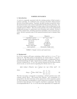 Vortex Dynamics 1