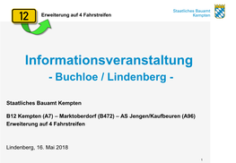 Informationsveranstaltung - Buchloe / Lindenberg