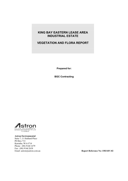 Vegetation and Flora Report.Pdf