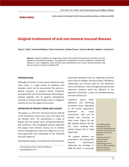 Gingival Involvement of Oral Non-Tumoral Mucosal Diseases