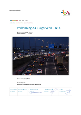 Verkenning A4 Burgerveen – N14