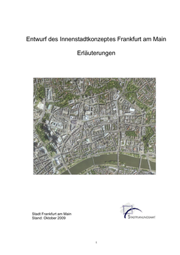 Entwurf Des Innenstadtkonzeptes Frankfurt Am Main Erläuterungen