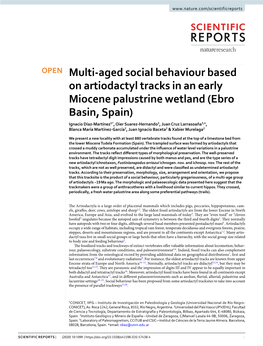 Multi-Aged Social Behaviour Based on Artiodactyl Tracks in an Early