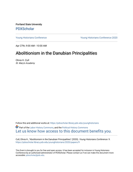 Abolitionism in the Danubian Principalities