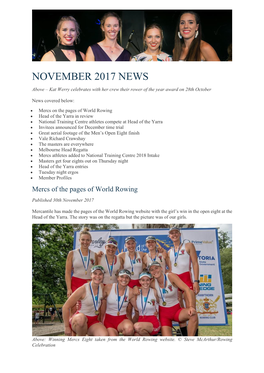 November 2017 News