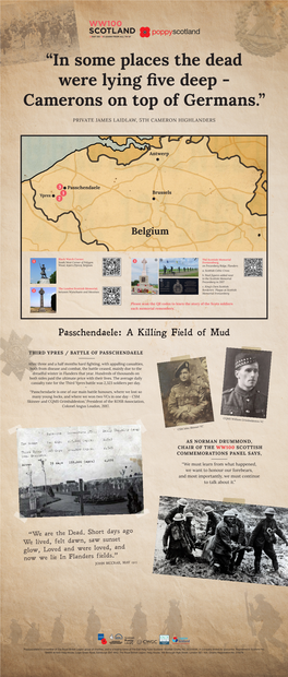WW100 Scottish Memorials in France and Belgium Maps Pop-Up Banners