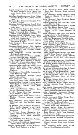 SUPPLEMENT to the LONDON GAZETTE, I JANUARY, 1946