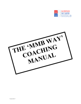 MMB Way Coaching Manual