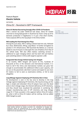 Electric Vehicle China EV – Revisited in SEPT Framework