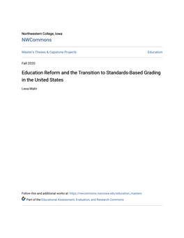 Education Reform and the Transition to Standards-Based Grading in the United States